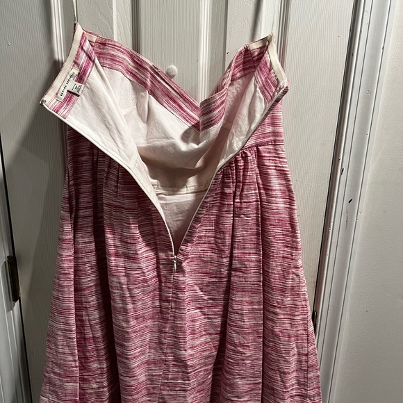 Banana Republic Strapless Dress Size Petite 10P Pink / White - Picture 4 of 7